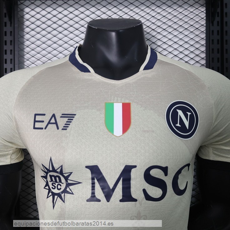 Nuevo Tailandia Especial Camiseta Napoli 23/24 Amarillo Baratas